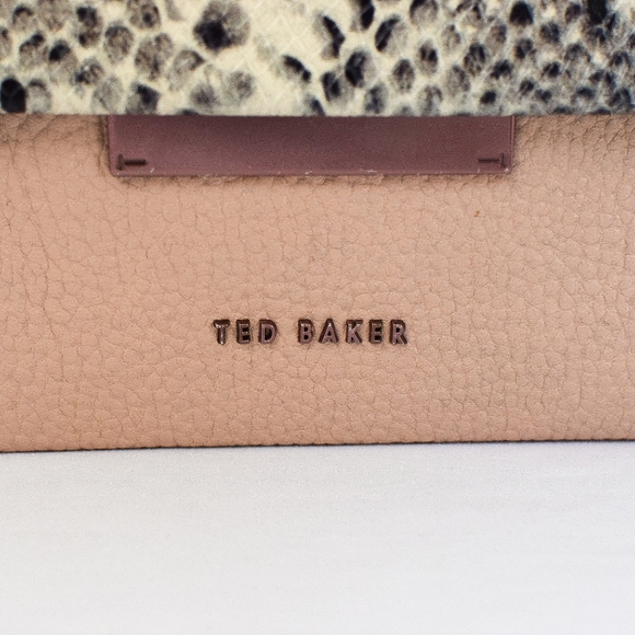 Ted Baker Alani Pink Leather Snakeskin Embossed Shoulder Bag Crossbody - Picture 6 of 14